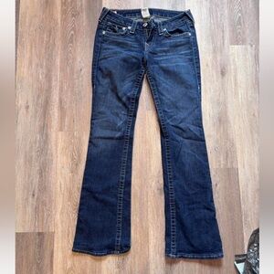 True Religion Dark Indigo Flare Jeans